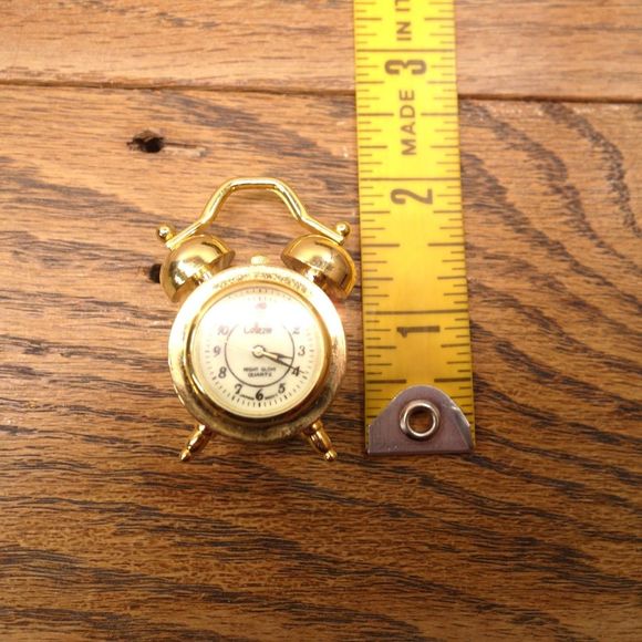 Collezio Mini Brass Clock Miniature Desk Clock - Picture 7 of 7